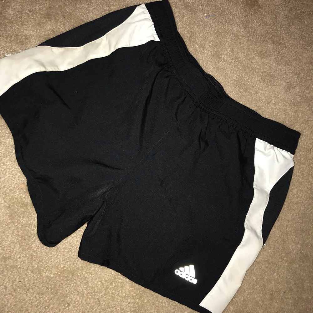Black and white athletic shorts